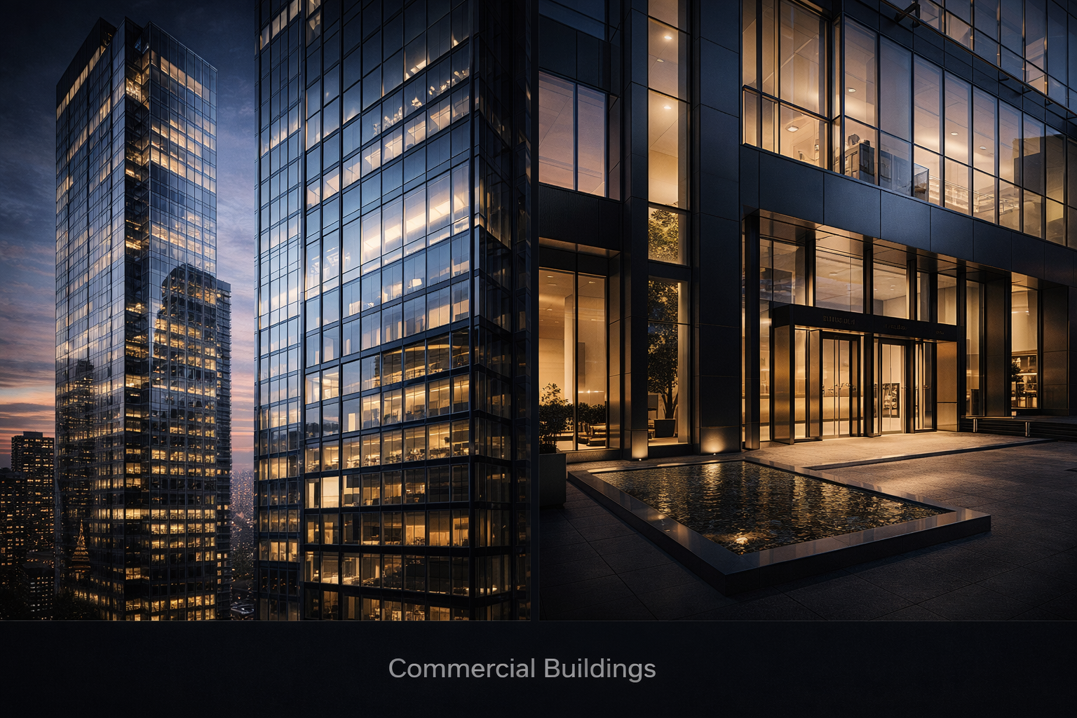Commercial building facade engineering — curtain wall systems for landmark towers