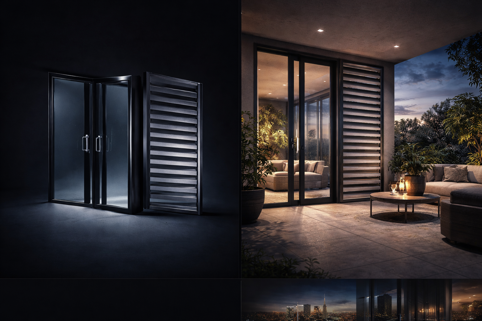 Precision-engineered facade doors and louver systems